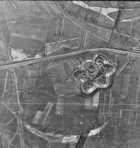 Luchtfoto van het Fectio Vechten terrein in 1950-1960.