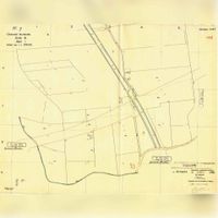 Hulpkaarttekening uit mei 1946 van de aanleg van de rijksweg A12 over het grondgebied van de gemeente Bunnik over de (Oude) Mereveldseweg en de Staatslijn H heen. Bron: Kadasterarchiefviewer 1832-1987 (NL).