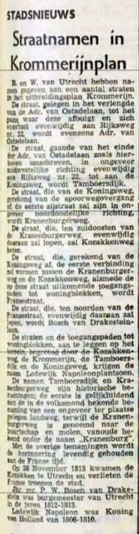 Het Utrechtsch Nieuwsblad van 26 november 1953. Bron: krantenbank Het Utrechts Archief.