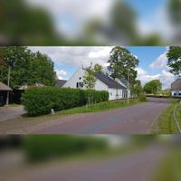 Zicht op boerderij Wiltenburg (Provincialeweg 116) te Bunnik en Vechten met rechts het fietspad en de Provincialeweg in mei 2021. Foto: Sander van Scherpenzeel.