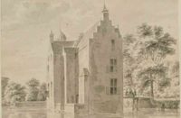Ridderhofstad Groenewoude in de periode 1727 - 1748. De latere benaming voor het huis zou Nieuw-Amelisweerd zijn. Bron: Het Gelders Archief, 1551, 1608.