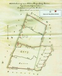 Kaart van het Waterschap Hoog- en Laagraven en de Kleine Koppel uit de periode 1850-1900. Bron: Het Utrechts Archief, archief Provinciale Waterstaat Utrecht.
