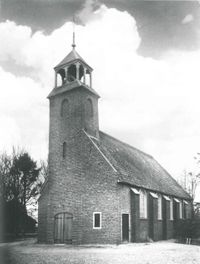 Het kerkje van 't Waal in 1950 naar een foto van W. stoker.