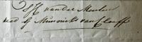 Handtekening van de weduwe van Gerard Munnicks van Cleeff uit 1862. Bron: Het Utrechts Archief, 29-11, 10.