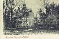 De achtergevel van kasteel Heemstede met op de voorgrond een gedeelte van de tuin, Heemsteedseweg 26, M.R. Fraza, 1903, Regionaal Archief Zuid-Utrecht, identificatienummer: P003 (040213).