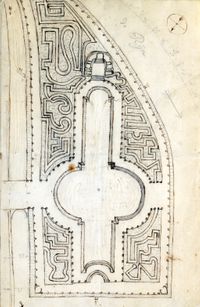 Plattegrond van het ontwerp van een gedeelte van de tuinaanleg bij het huis Beverweerd, (ca.1780). Bron: Het Utrechts Archief, 69, 73.