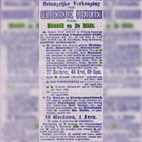 Na het overlijden van Jhr. Unico in 1899 verkoopt de familie Strick van Linschoten van Rhijnauwen een deel van het onroerend goed, twee boerderijen in Bunnik en houtgewas in De Bilt aan de Zandlaan. Bron: Delpher.nl Algemeen Dagblad 24-08-1899.