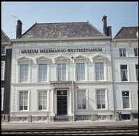Prinsessegracht 30, Museum van Het Boek, Meermanno Westreenianum te Den Haag in 1975. Bron: Haags gemeentearchief, beeldbank, identificatienr: 870596.