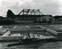 De in aanbouw zijnde sporthal Den Oord aan de Lupine-oord 2 in 1978. Sporthal is in 2017. Bron: Regionaal Archief Zuid-Utrecht, identificatienummer: Doos 52 (046632).