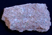 Een granietsteen. Bron: Wikipedia graniet.