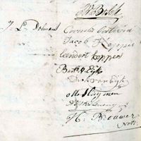 Op woensdag 21 september 1803 kocht Paulus Willem Bosch rietlanden aan in Westveen voor een bedrag van f. 190-,. gulden. Bron: Het Utrechts Archief, 34-4, 2455, aktenummer: 86.