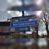 Straatnaambord 'Wernaarseind' in de buurt De Gilden. Foto: Sander van Scherpenzeel.