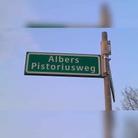 Straatnaambord 'Albers Pistoriusweg'. Foto: Sander van Scherpenzeel.