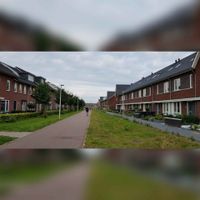 Rechts de huizen aan het Kortgras met links de woningen aan de Hyacintentuin in augustus 2021. Foto: Sander van Scherpenzeel.