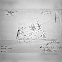 Plattegrond van het kasteelterrein Heemstede in januari 1957. Bron: HUA.
