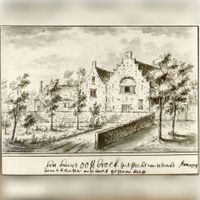 Het huis Oostbroek bij De Bilt in 1729. Naar een tekening van Antonina Houbraken. Bron: Collectienederland.nl - RKD.nl.