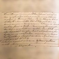 Fragment uit de akte van verkoop uit oktober 1875 waarbij huize 'Klein-Curaçao' voor f. 5.000 gulden werd verkocht . Bron: Regionaal Archief Zuid-Utrecht (RAZU), 063, 421, 1875, >13-09-1875, aktenummer: 1132.