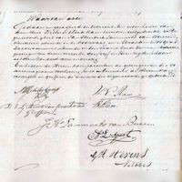 OP vrijdag 25 maart van het jaar 1842 vind ten overstaan van de Utrechtse notaris G.H. Stevens een boedelscheiding plaats binnen de familie Ram. Einde van aktebeschrijving. Bron: Het Utrechts Archief, 34-4.