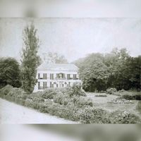 Huize Mariënberg, omgeving Tamboersbosje, waar later de Dr. Bosschool kwam aan de Amsterdamseweg in ca. 1890. Bron: Geldersarchief, 1501-04, 899.