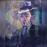 Portret van jhr. René Paul Ignace Ghislain Bosch van Drakestein (1904-1974. Naar een schilderij van Patrick Bakker (1910-1932). Portret bevindt zich in particulier bezit.