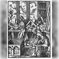 Schrijnwerkers aan het werk in 1568. Bron: Wikimedia.