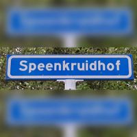 Straatnaambord Speenkruidhof op vrijdag 1 mei 2020. Foto: Sander van Scherpenzeel.