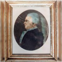 Portret van Nicolaas van Bern (1742-1819) en Jannetje (Jannetje ook gespeld als Jannigje) van Dam (1752-1806). Nicolaas van Bern bekleedde in de jaren 1787-1814 de functies van raadslid, burgemeester, maire en adjunct-maire van Wijk bij Duurstede. Bron: RAZU, 240.