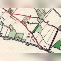 Militaire Topografische Militaire Kaart uit 1885-1895 waarbij in nieuwe Goyse dorp staat beschreven als Enghuizen. Bron: Topotijdreis.nl.