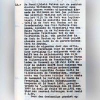 Inventarisatie van de boedel van Jean Baptist baron de Wijkerslooth de Weerdesteyn, overleden in 1936 met onder punt 12 de uitleg van de heerlijke rechten van Wulven, met een herennbank en het visrecht. Bron: RAZU, 386.