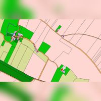 Kadasterkaart van het dorp 't Goy in 1832 waarop midden diagonaal Groenedijkje te zien is tot aan de Oostrummerhofstad. Eerder doorlopend in de richting van het oosten aansluitend op de Beusichemseweg ter hoogte van het terrein op huisnummer Beusichemseweg nr. 63. Op een onbekend tijdstip is dit gedeelte tussen de Oostrummerhofstad en de Beusichemseweg komen te vervallen of in onbruik geraakt. Bron: HISHIS Utrecht.