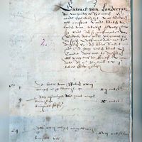 Memorie (extract) van de landerijen die, ingevolge een brief dd. 2 december 1652, van Houten zijn afgenomen en welke 162 morgen 1 hont 50 roeden aan de heerlijkheid Wulven, met instemming van de Staten van Utrecht, zijn toegevoegd. Bron: RAZU, 386, 1298.