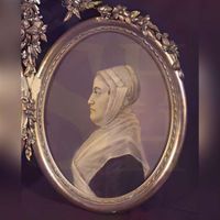 Portret van een vrouw, mogelijk Sophia Maria Half-Wassenaer (1727-1802) in 1795, Vrouwe van Stad aan 't Haringvliet, gehuwd op 7 augustus 1759 te Den Haag met Arnoldus Joannes van Brienen (1735-1804). Bron: RKD