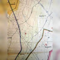 Verboden Kringenwet kaart van de Vier Lunetten op de Houtense Vlakte uit 1925-1930 met links van het midden boerderij De Ketel met de Rhijnspoorweg van Utrecht naar Arnhem. Rechtsboven de Koningsweg. Bron: Het Utrechts Archief.