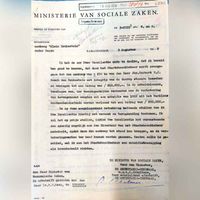 Brief van het Ministerie van Economische Zaken van 3 augustus 1938 over de aankoop van het landgoed exclusief het huis Klein Drakestein onder Baarn waarbij het landgoed door het Rijk werd aangekocht voor f. 210.000,-. Bron: NA.