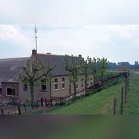 Boerderij Wintervliet met rechts de Lekdijk aan de Lekdijk 70 in 1982. Bron: Regionaal Archief Zuid-Utrecht (RAZU), 353, 52667, 121.