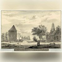 Tekening van het huis Zuilenburg te Overlangrboek door Abraham de Haen. Bron: RAZU.