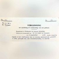 Bouwvergunning tot het verbouwen van het huisje uit 1840 aan de Utrechtseweg aan de westzijde van de zuidelijke oprijlaan van Oud-Wulven uit september 1936. Bron: RAZU, 109.