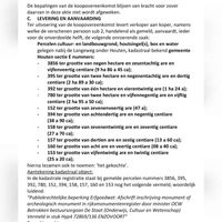 Fragment van hypotheek4akte van aankoop van de Tuin van Heemstede uit december 2023 met vermelding van de bijhorende percelen. Bron: Kadaster (NL).
