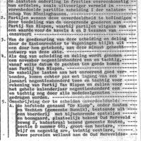 Op donderdag 24 december van het jaar 1981 ren overstaande van de Utrechtse notaris Mr. Jan Taekele Anema waarbij de gemachtigde van (I) jhr. Paul Egon Joseph Lodewijk Maria von Bönninghausen tot Herinkhave, particulier wonende te Arnhem, (II) (a) Weledelgestrenge heer Mr. Kornelis Hans Pentinga, notaris ter standplaats te Utrecht, handelende als lasthebber van de Hoogwelgeboren Vrouwe Cecilia Gisela Margaetha Louisa Maria von Bönninghausen tot Herinkhave, particuliere, geboren te Arnhem 26 mei 1924, wonende te Constantia Kaapstad (Zuid-Afrika), gescheiden van de heer Antonie Marinus Kostense enz., enz., enz., enz, en verdere familieleden Erven Von Bönningheusen, waarbij de diverse familieleden Kosten en Von Bönninghausen overeenkwam dat het onroerend goed in Bunnik gelegen werd verdeeld alszijnde de boerderij De Klomp (Oude Mereveldseweg nr. 2-4) en De Nieuwe Burgt, het Fectioterrein aan de Marsdijk toekwam aan mr. jhr. Paulus Carolus Ignatius Gerardus Maria van Nispen tot Sevenaer, voornoemd bedrijfsjuridisch adviseur, wonende te 's-Gravenhage. Eerder waren de goederen in het bezit geweest tot 1914 bij familie Bosch van Drakestein van Nieuw Amelisweerd. Bron: Kadaster (NL).